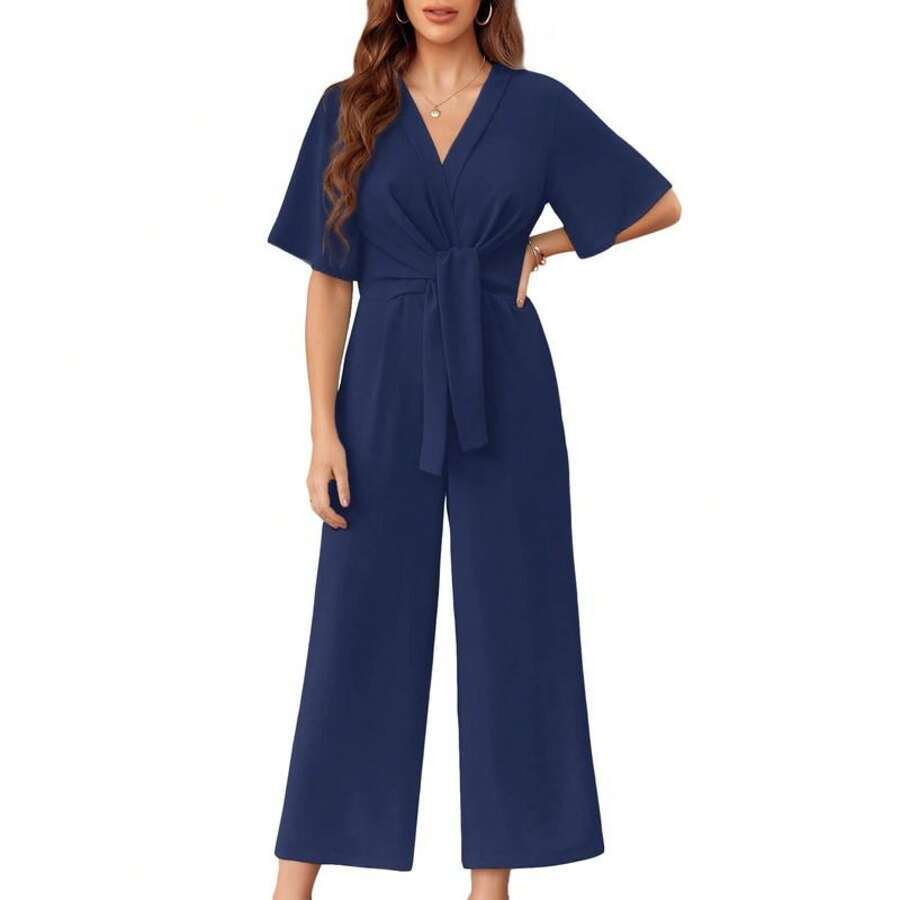 Gabriella™ | Summer Tie Knot Jumpsuit