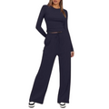 Belle™ | Long Sleeve Top and Wide Leg Pants Set