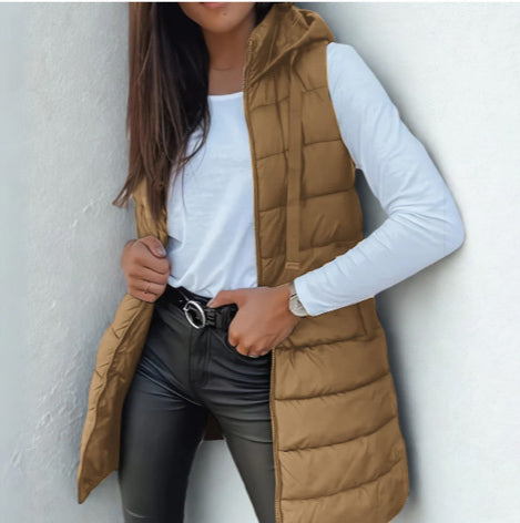 Rain™ | Sleeveless Hooded Puffer Vest