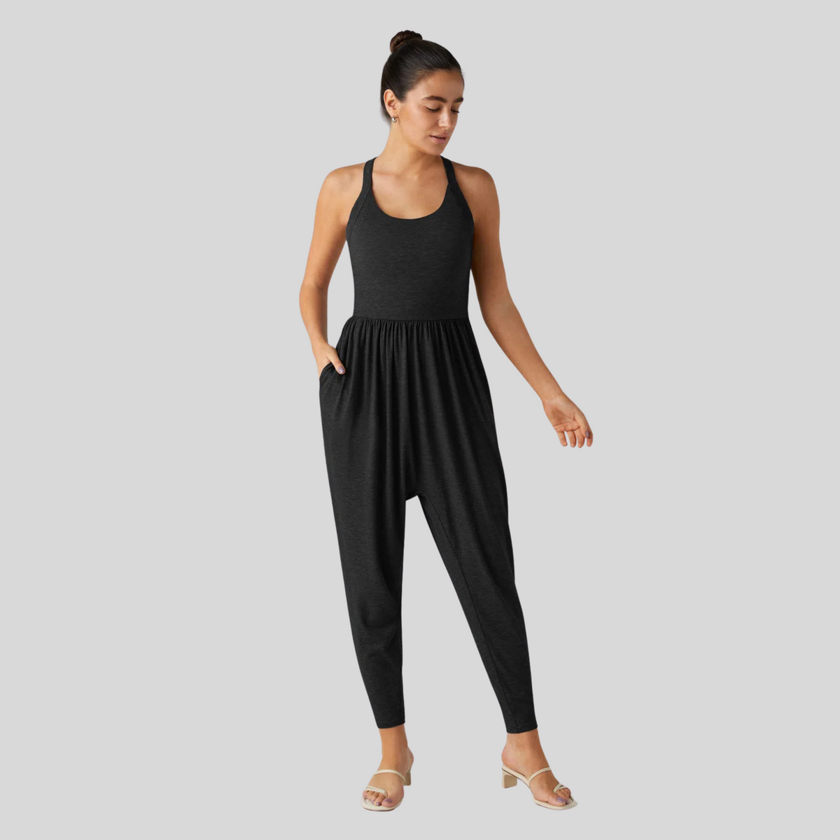 Dayea™ | Backless U-Neck Lounge Jumpsuit