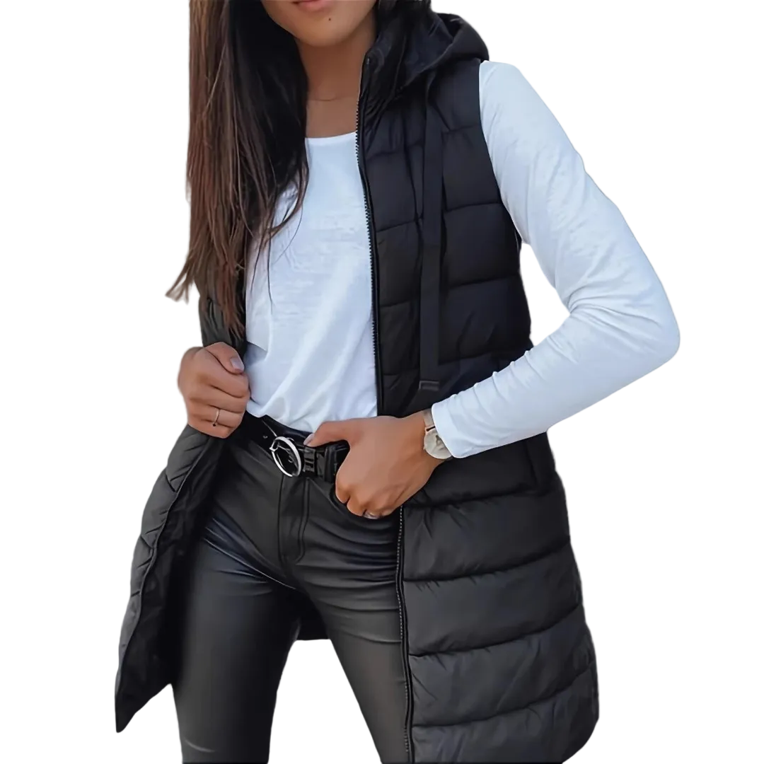 Rain™ | Sleeveless Hooded Puffer Vest