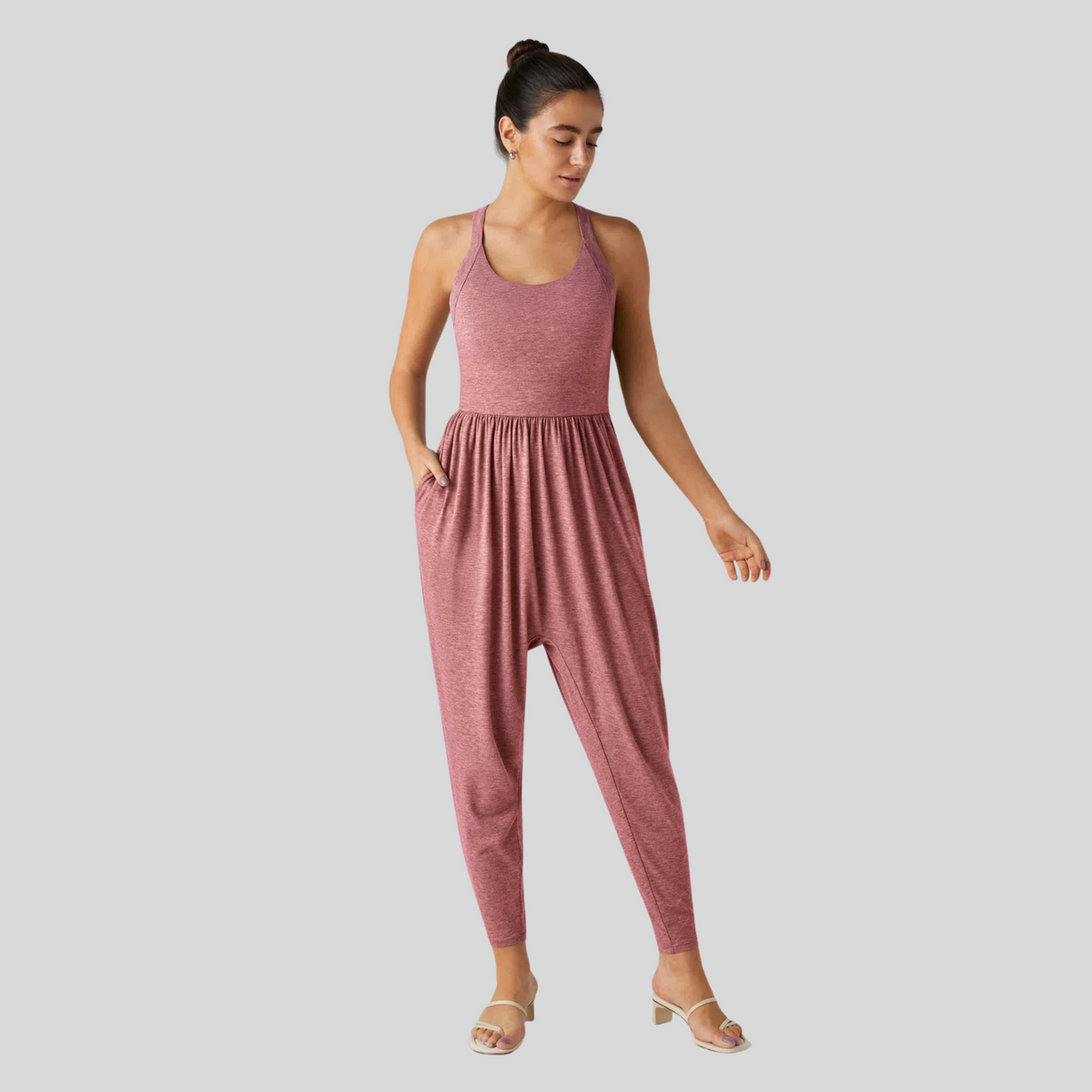 Dayea™ | Backless U-Neck Lounge Jumpsuit