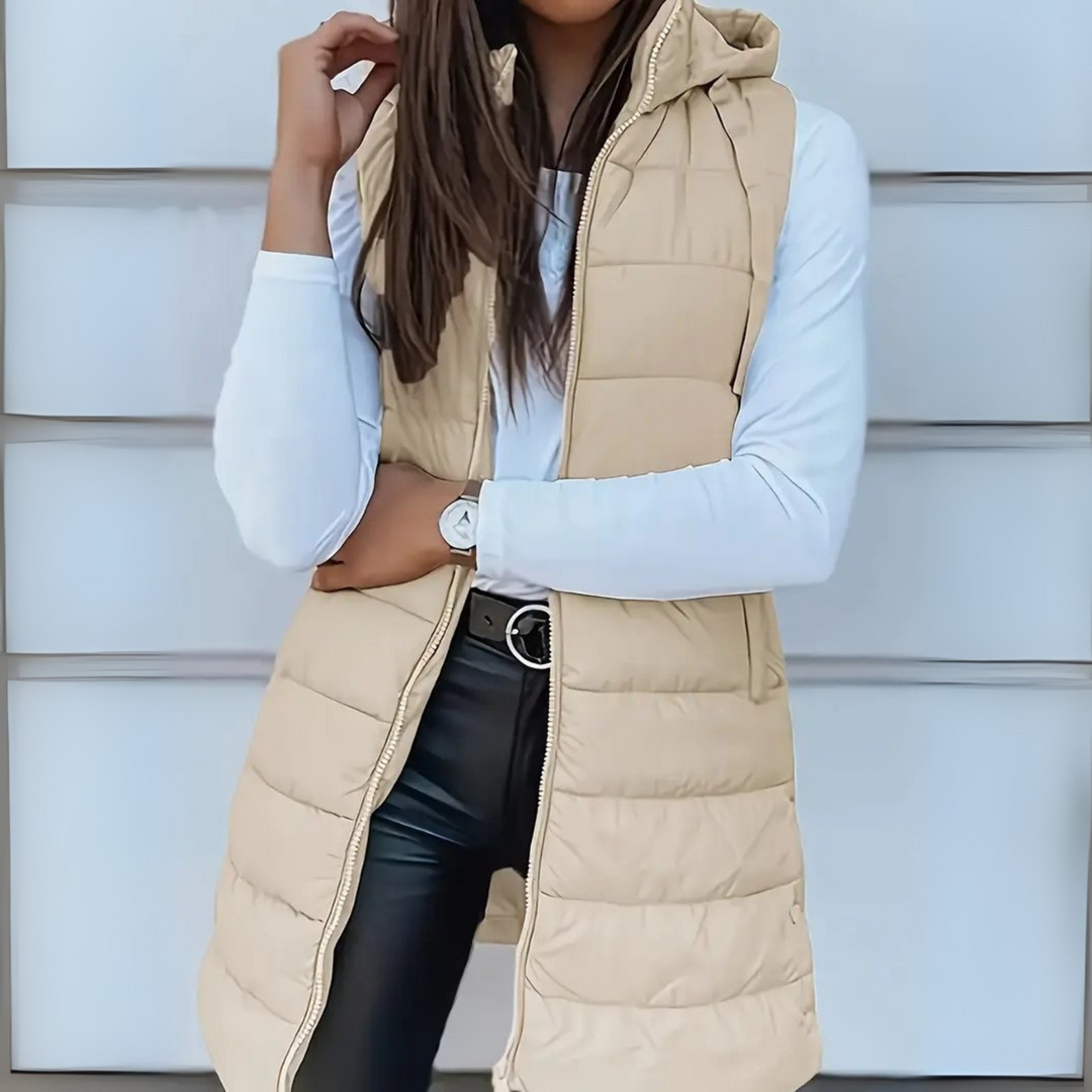 Rain™ | Sleeveless Hooded Puffer Vest