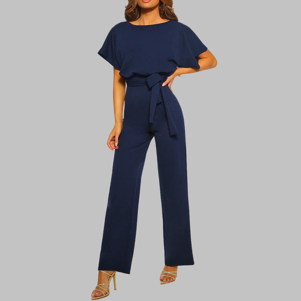Sita™ | Tie Front Batwing Sleeve Jumpsuit