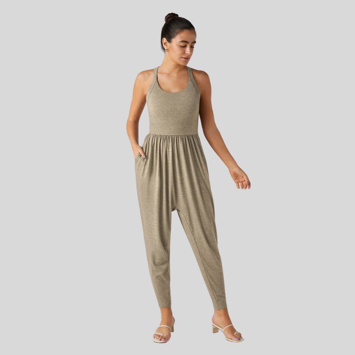 Dayea™ | Backless U-Neck Lounge Jumpsuit
