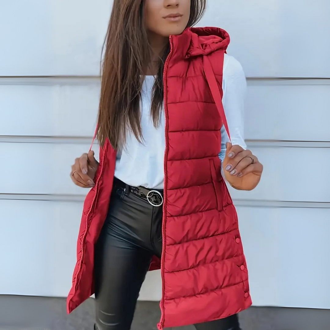 Rain™ | Sleeveless Hooded Puffer Vest