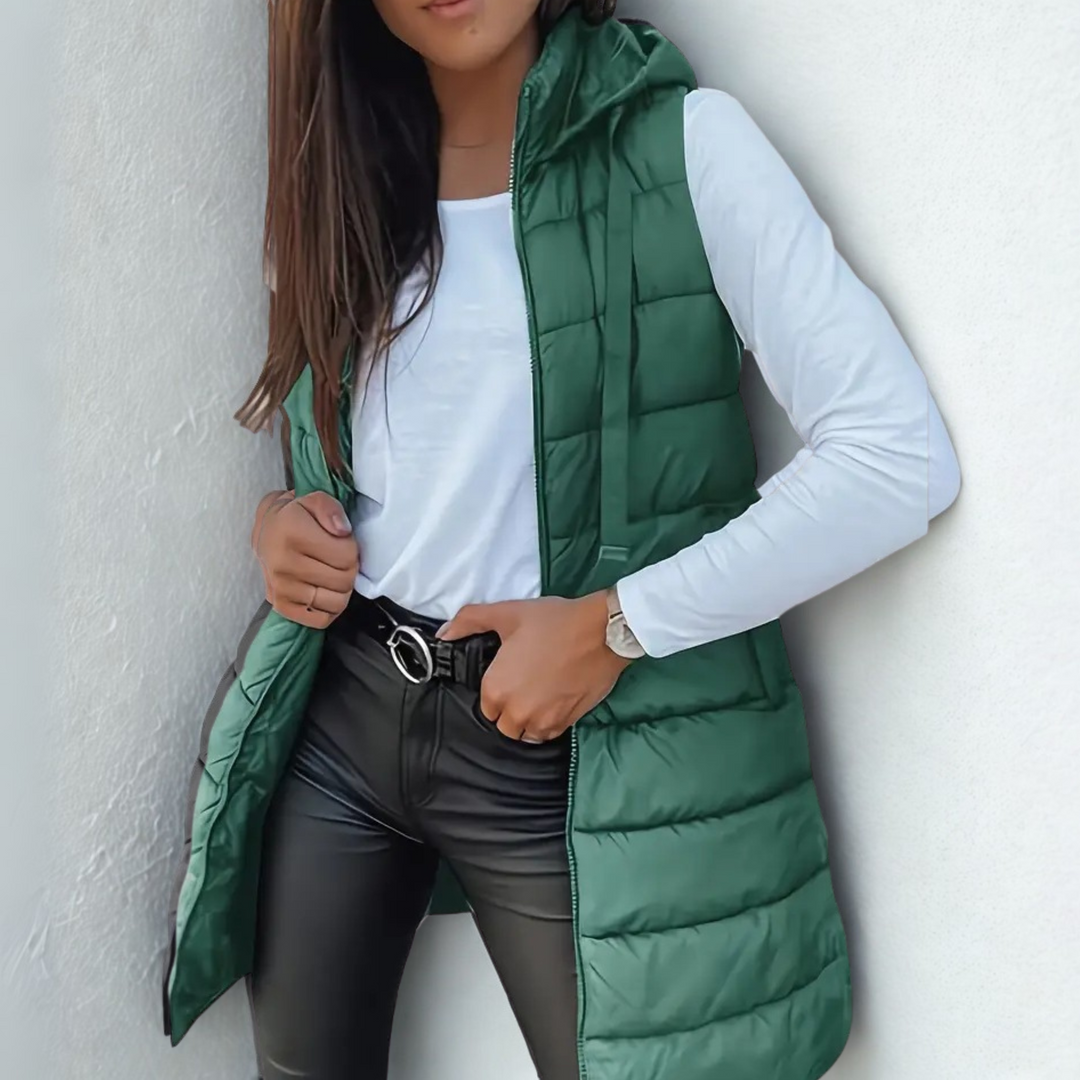 Rain™ | Sleeveless Hooded Puffer Vest
