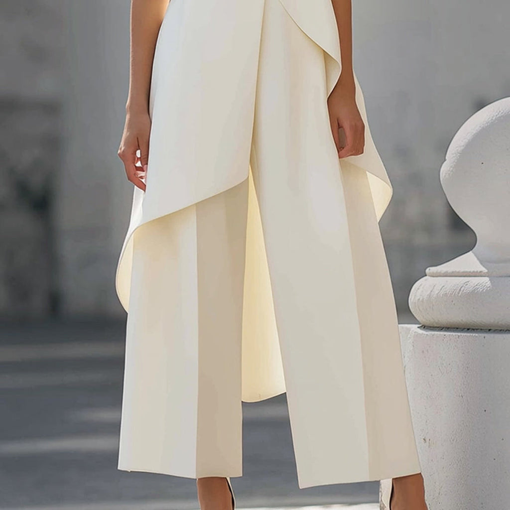 Valentina | Elegant Jumpsuit with Draped High-Neck Top