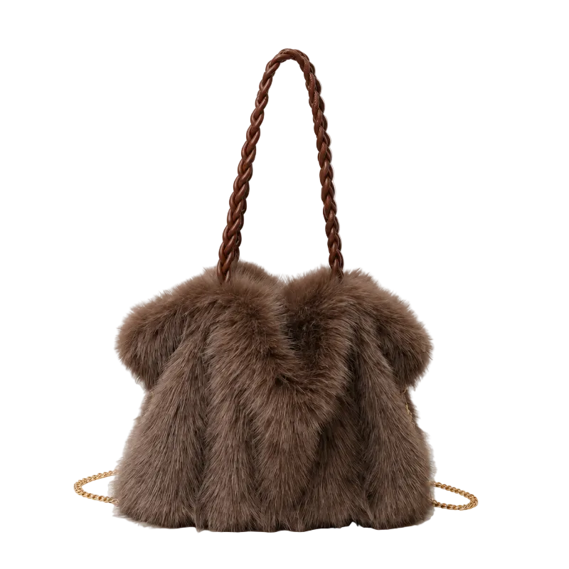 Charlotte | Plush Velvet Shoulder Tote Bag