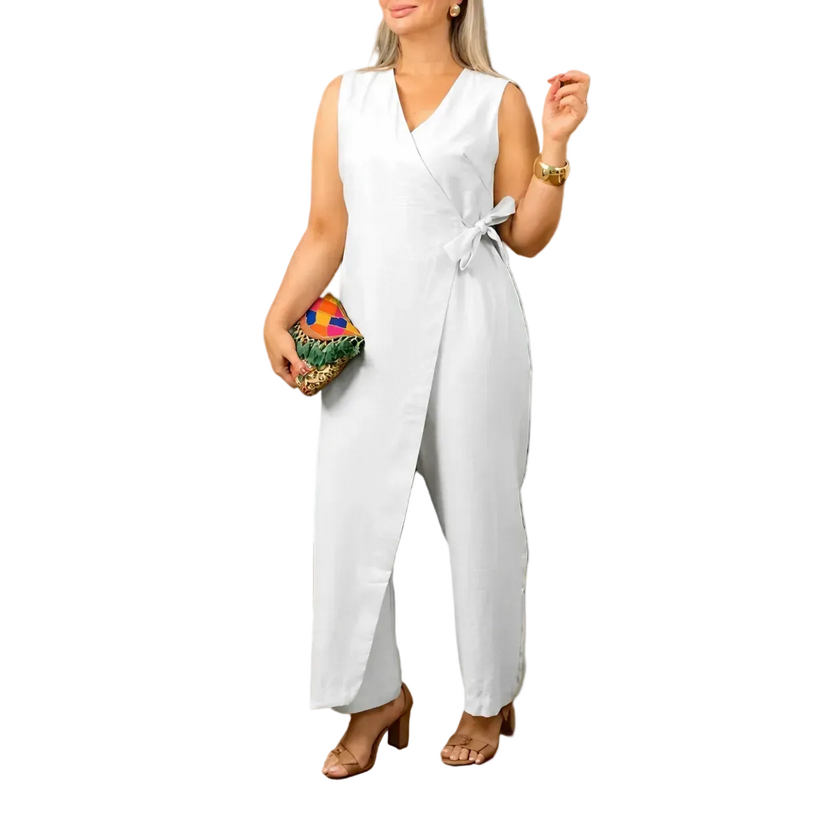 Renata | Elegant Summer Set with Wide-Leg Trousers