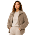 Frieda | Women's Fluffy Oversized Zipper Cardigan