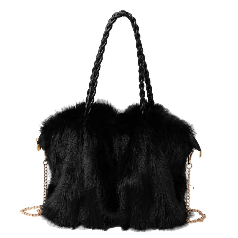 Charlotte | Plush Velvet Shoulder Tote Bag