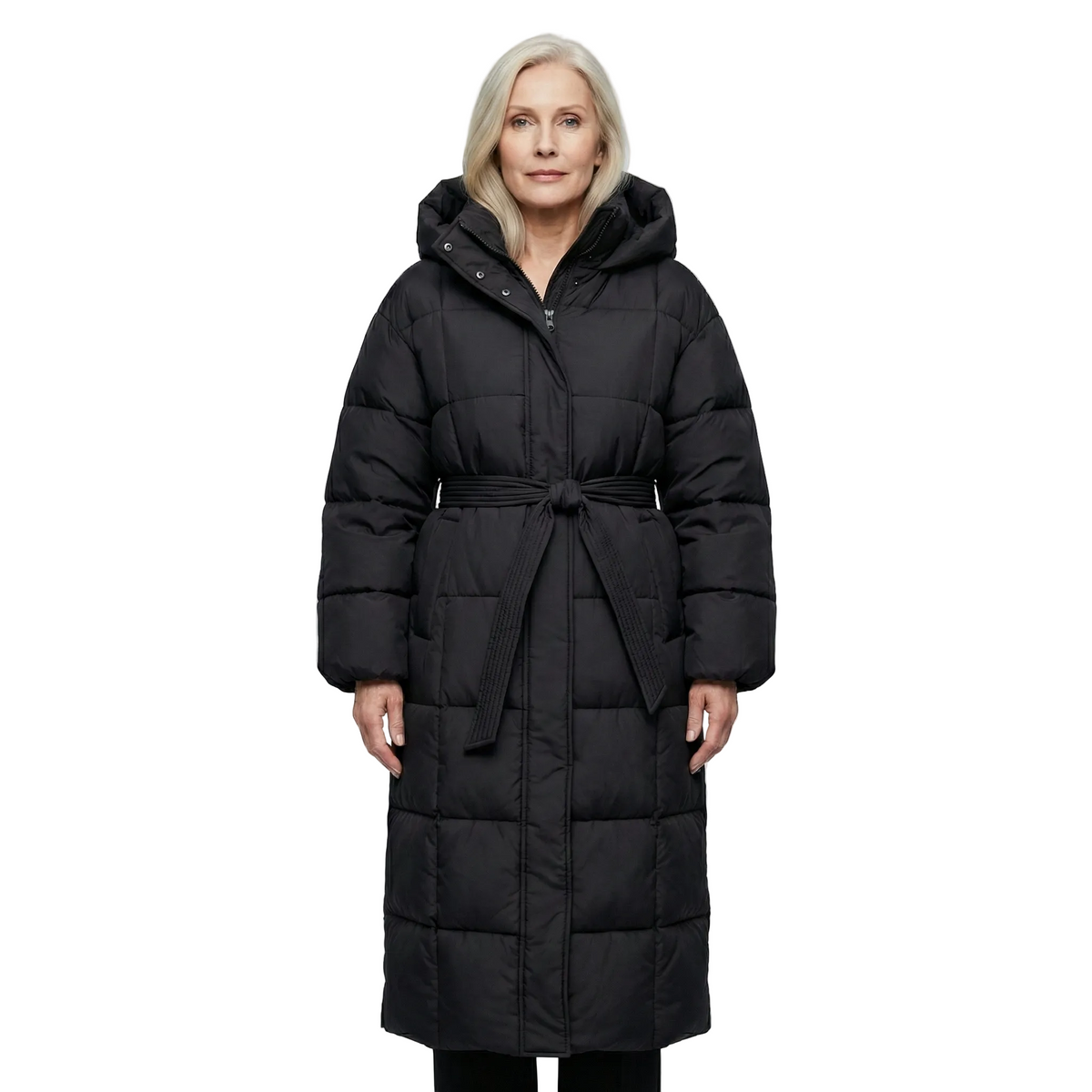 Carmen | Long Belted Puffer Coat