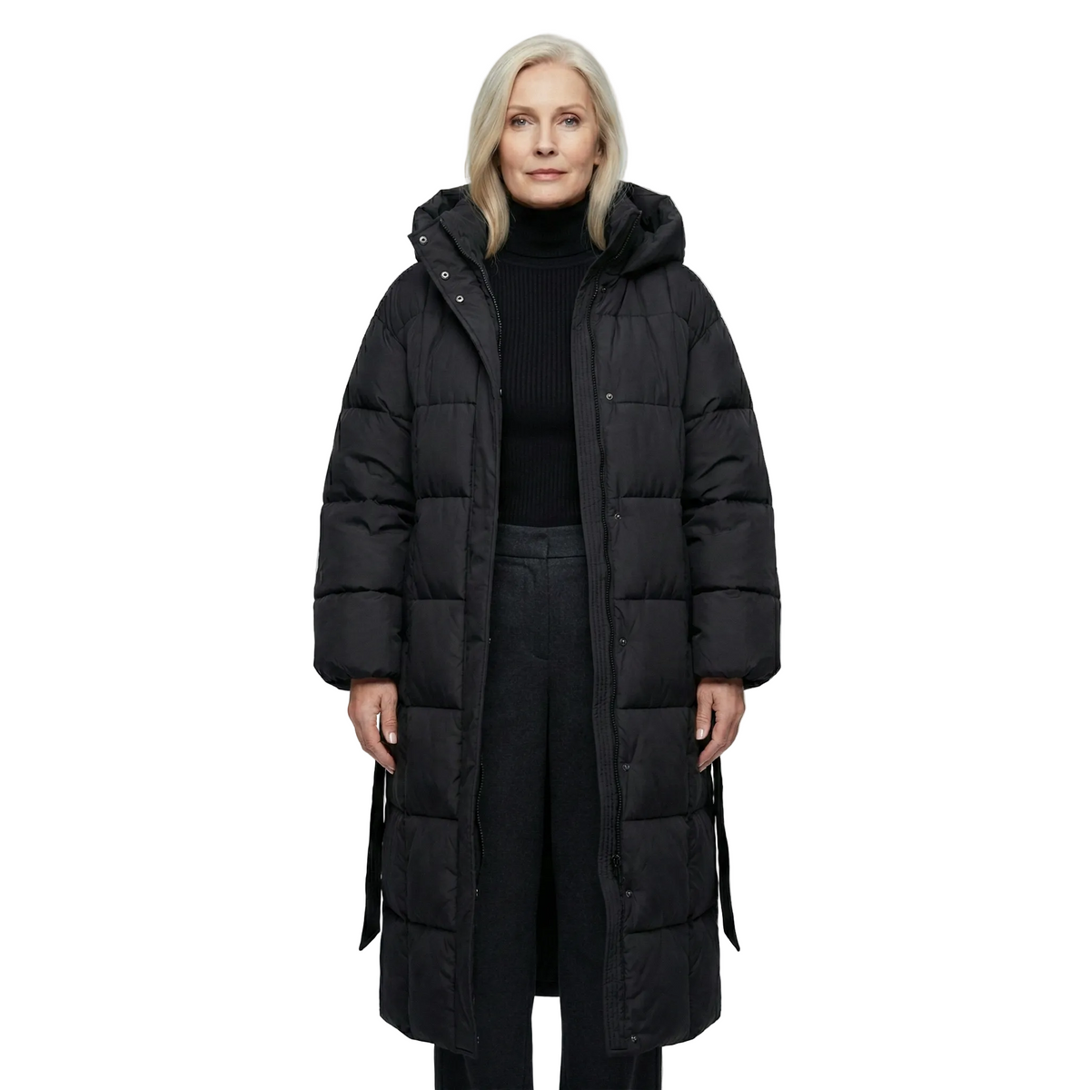 Carmen | Long Belted Puffer Coat