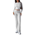 Kutis™ | Crop Top and High Waist Pants Set