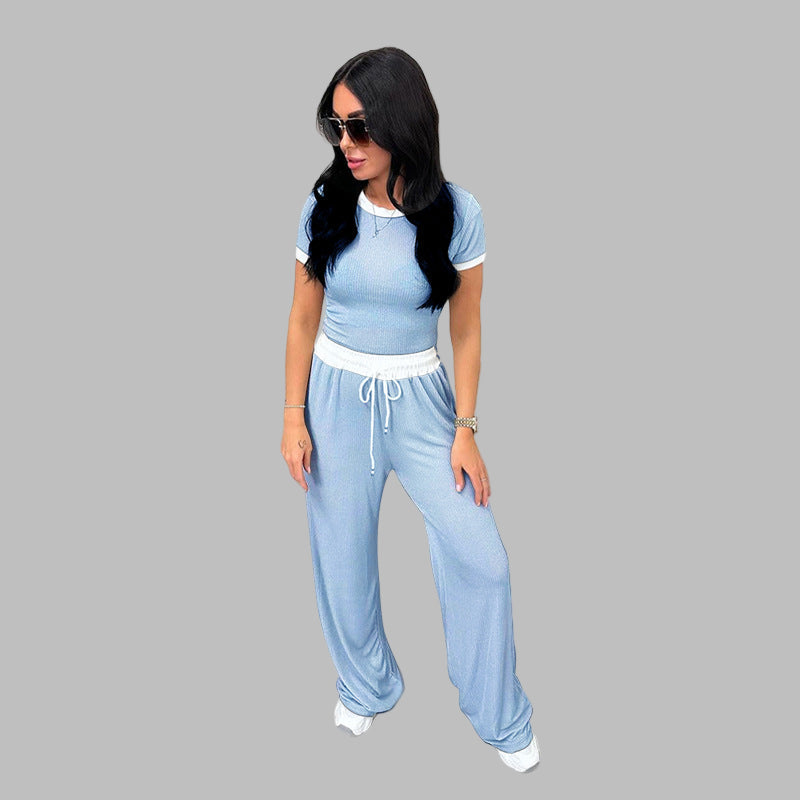 Platu™ | Short Sleeve and Wide Leg Pants Set