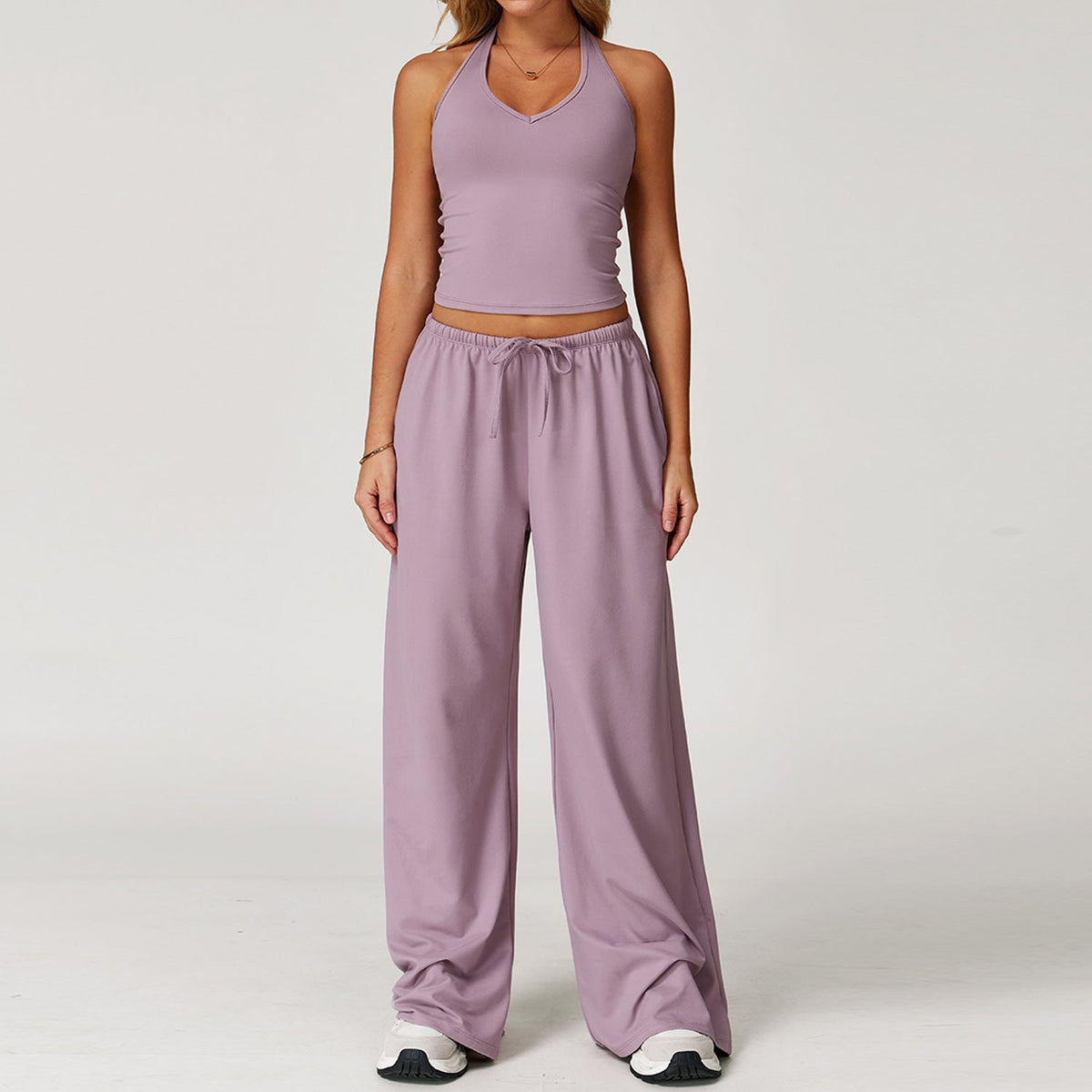 Araya™ | Crop Tank Top and Wide Leg Pants Set