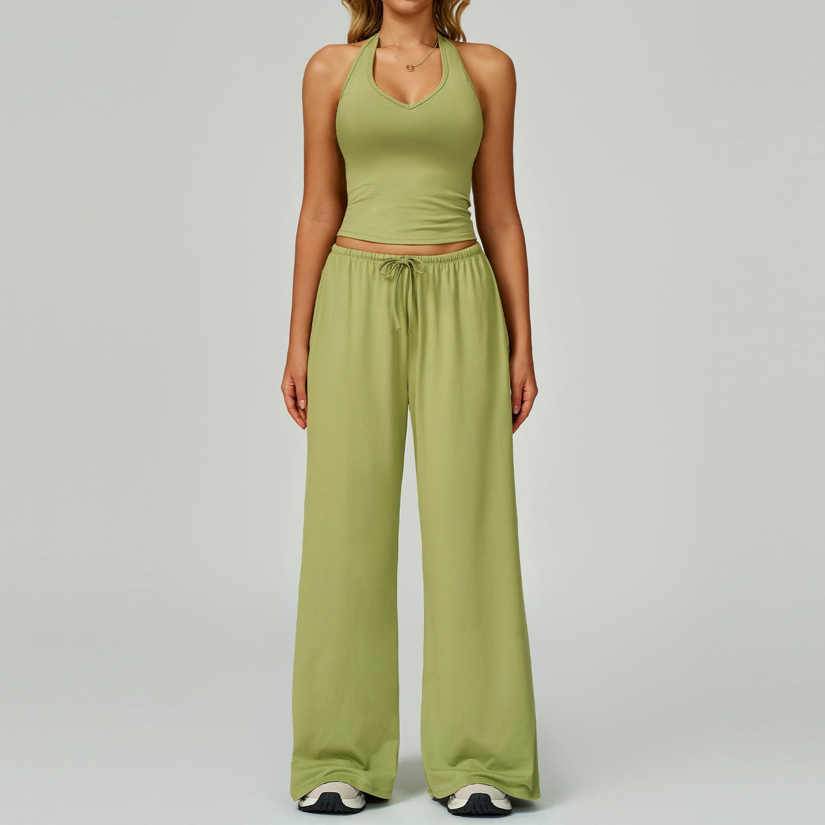 Araya™ | Crop Tank Top and Wide Leg Pants Set