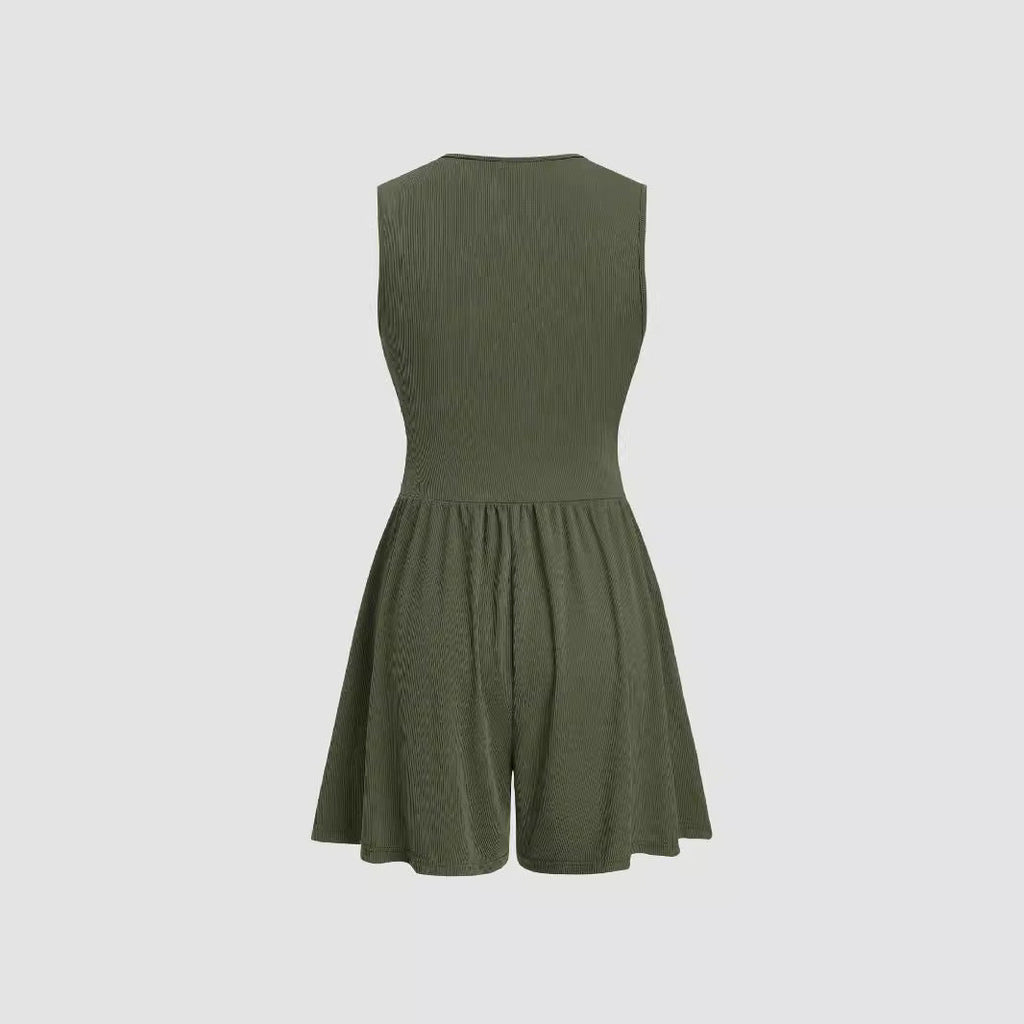 Paris™ | V-Neck Sleeveless Overall Romper