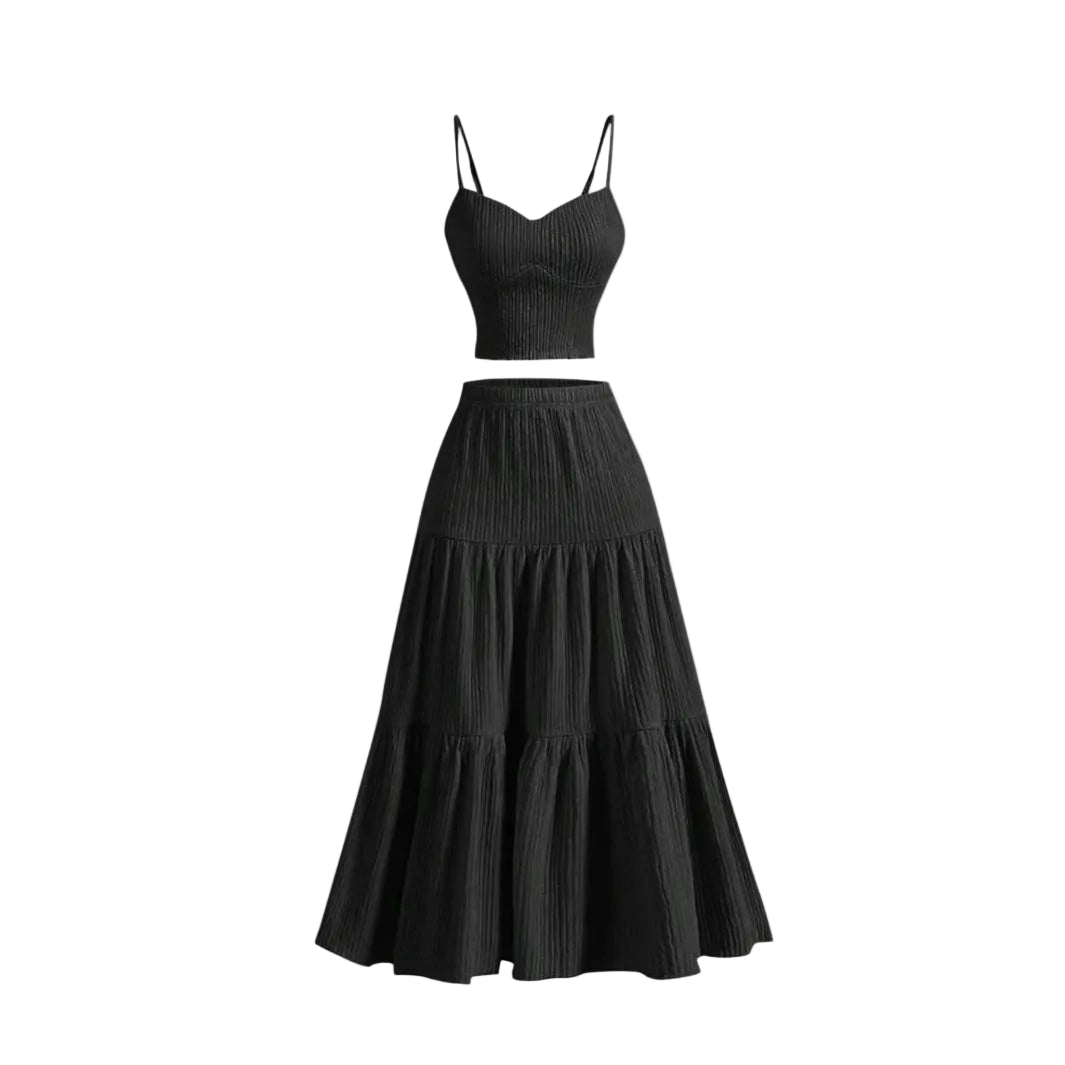 Dali™ | Sleeveless Crop Top and A-Line Skirt Set