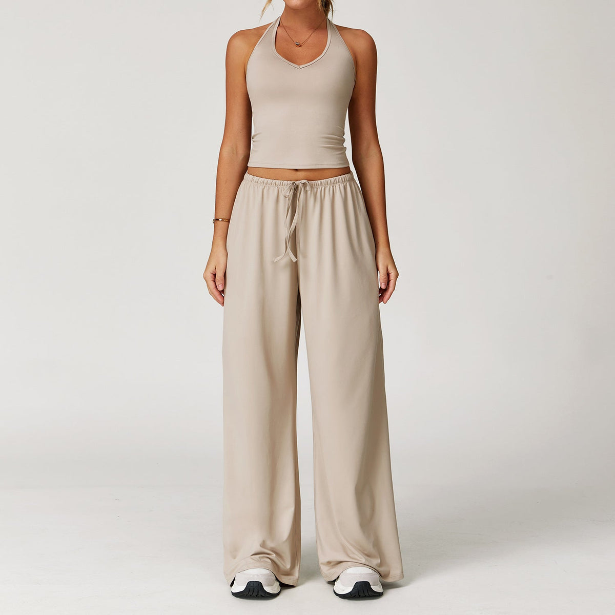 Araya™ | Crop Tank Top and Wide Leg Pants Set