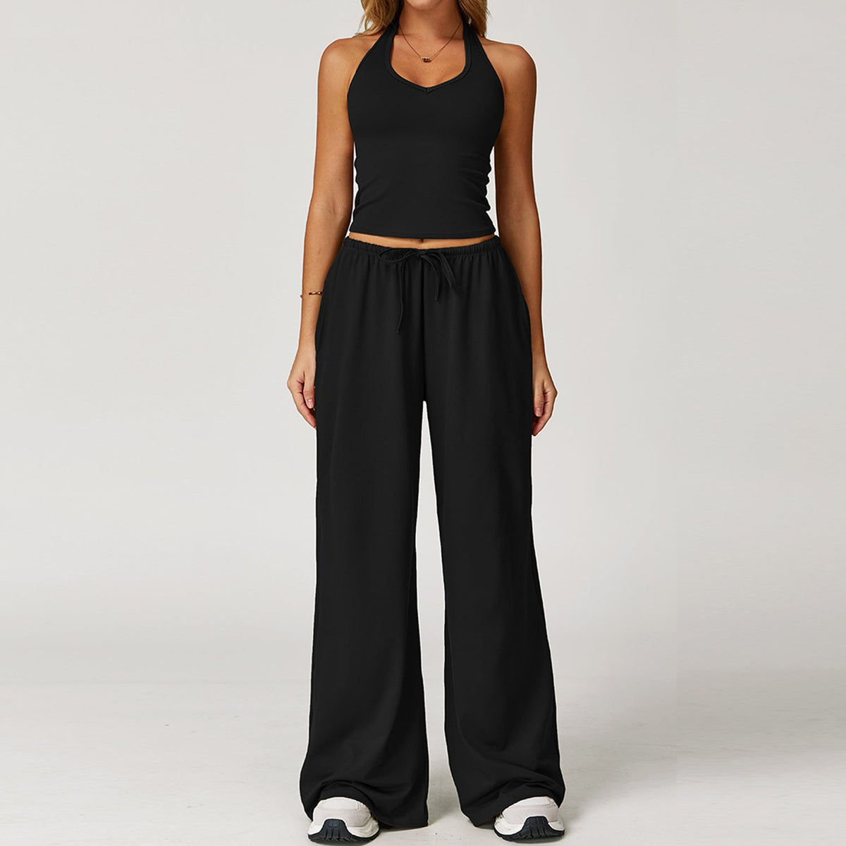 Araya™ | Crop Tank Top and Wide Leg Pants Set