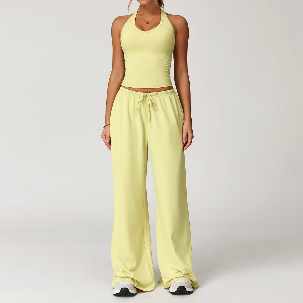 Araya™ | Crop Tank Top and Wide Leg Pants Set