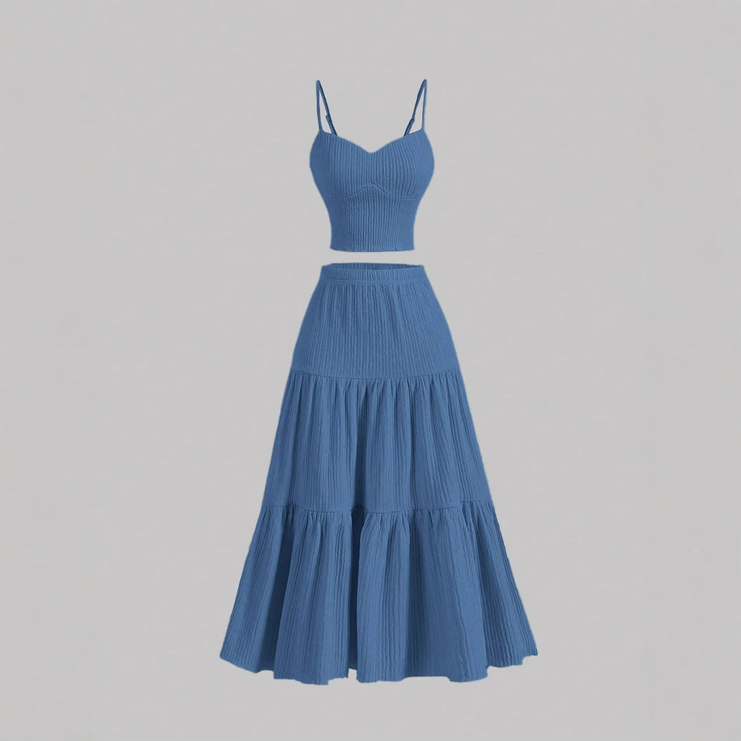 Dali™ | Sleeveless Crop Top and A-Line Skirt Set