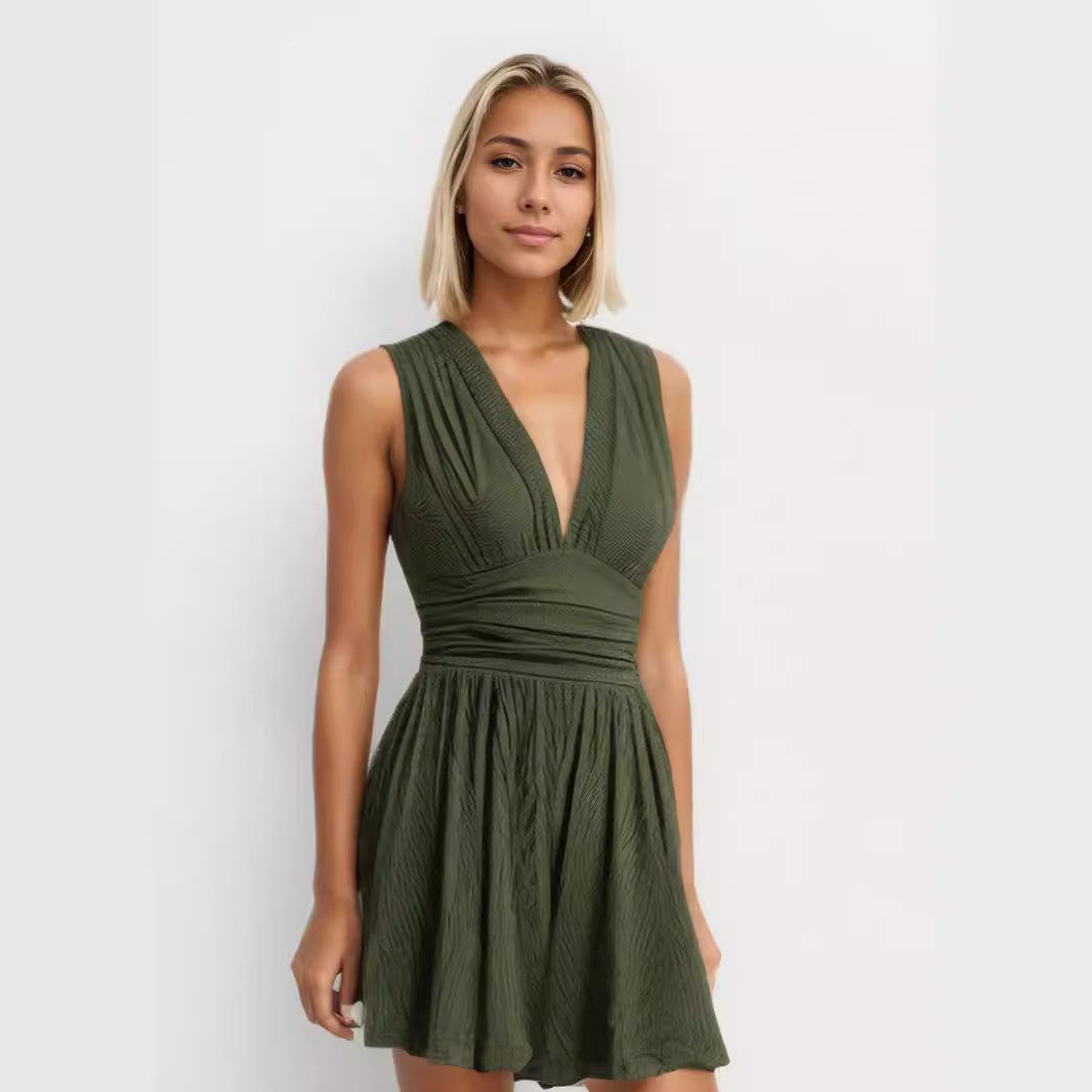 Paris™ | V-Neck Sleeveless Overall Romper
