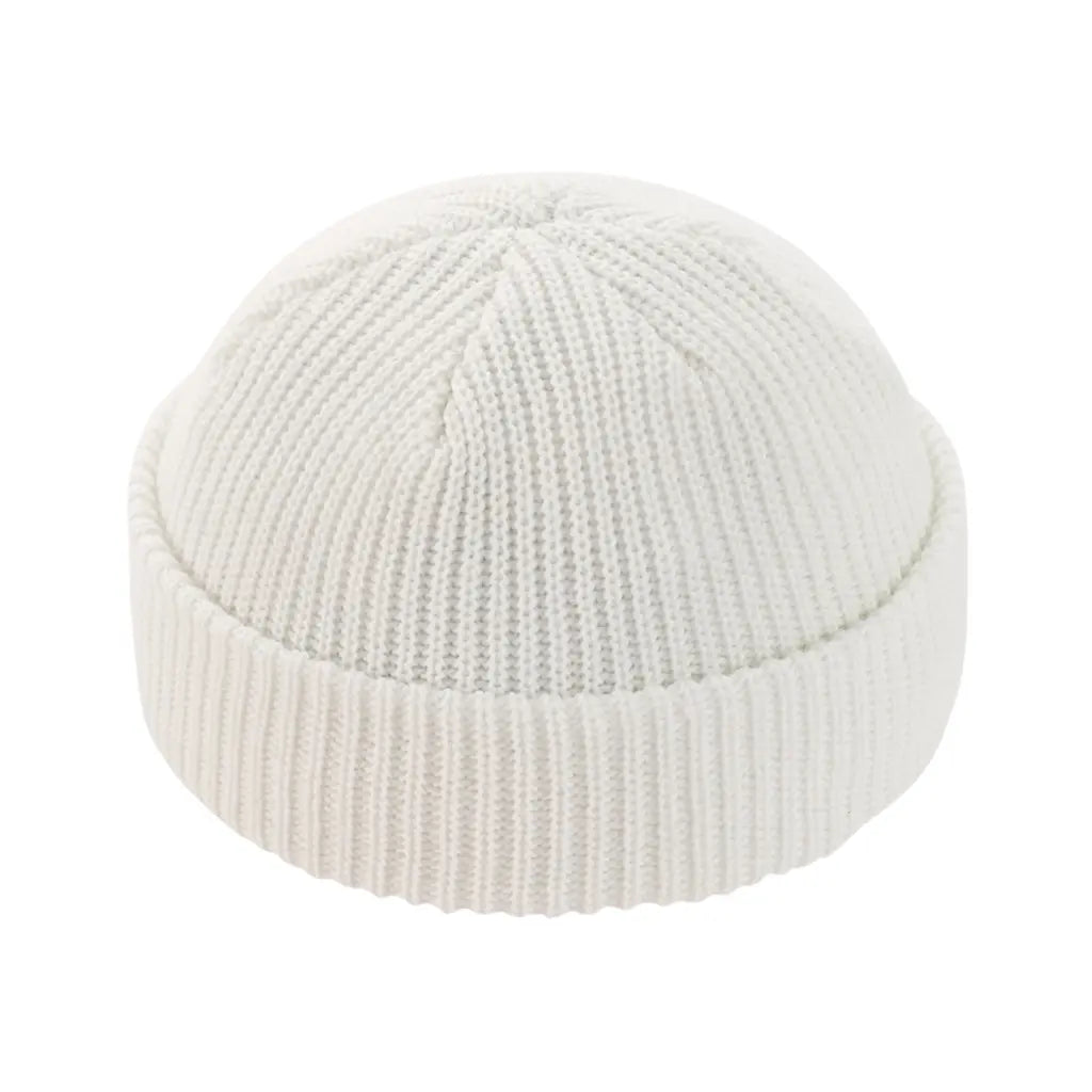 White | Fisherman Beanie