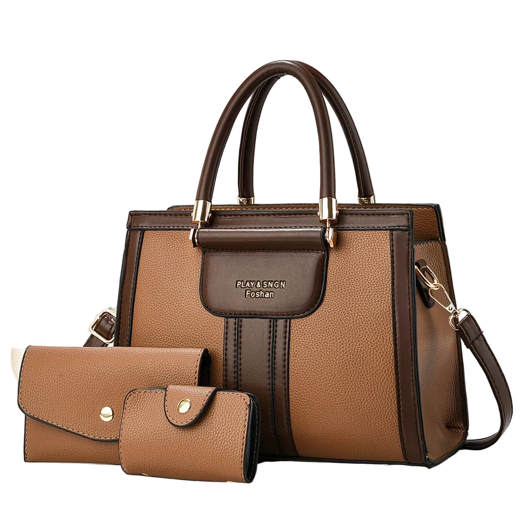 Luna™ | Elegant 3-Piece Leather Bag Set